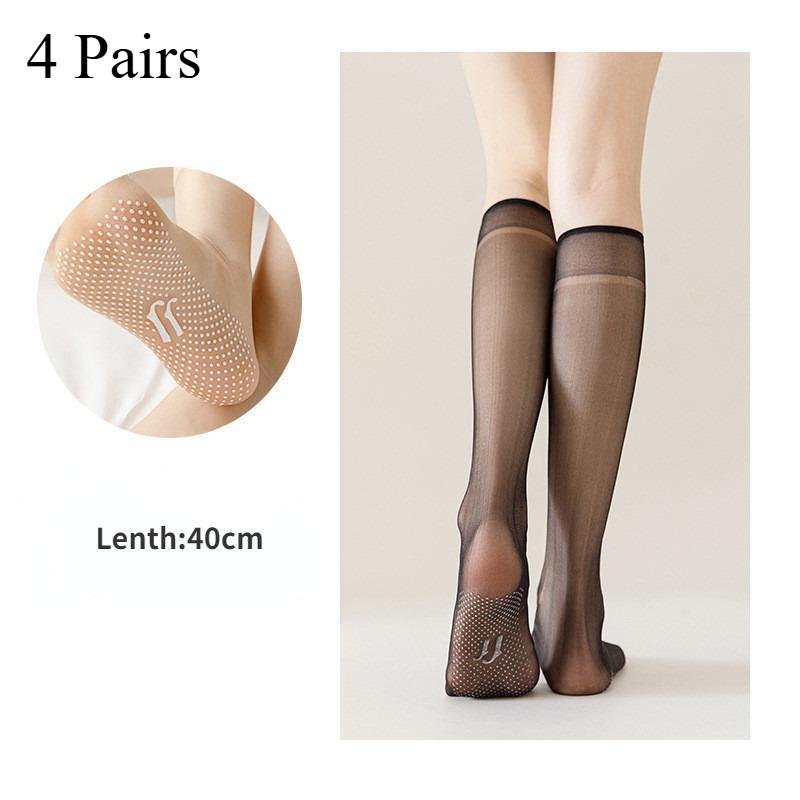 4 Pairs Women Ultra-thin Nylon Stockings Transparent Elasticity Ladies Knee Socks Summer Long Socks for Girls Stocking One size
4 Pairs Women Ultra-thin Nylon Stockings Transparent Elasticity Ladies Knee Socks Summer Long Socks for Girls Stocking One size