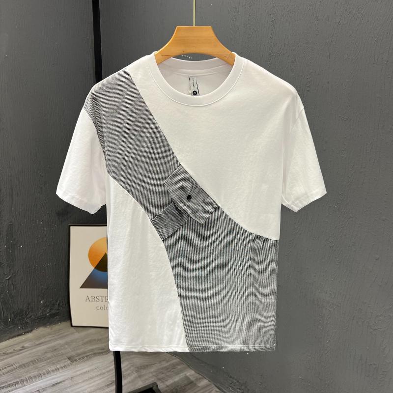 Houndstooth Contrast Color Splicing Men s Short-sleeved T-shirt Handsome Design Half-sleeved T-shirt XXXL чорний
Houndstooth Contrast Color Splicing Men s Short-sleeved T-shirt Handsome Design Half-sleeved T-shirt XXXL чорний