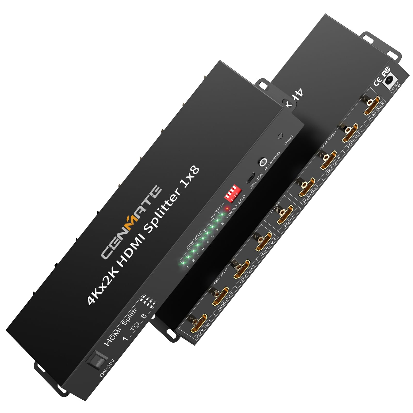 CENMATE 4K 1x8 HDMI Splitter 1 in 8 8 Port HDMI Splitter for HDM 3D Video HDTV out, 4Kx2K@30Hz Duplicate/Mirror, 1.4, EDID, HDCP, Playback, Projector,
CENMATE 4K 1x8 HDMI Splitter 1 in 8 8 Port HDMI Splitter for HDM 3D Video HDTV out, 4Kx2K@30Hz Duplicate/Mirror, 1.4, EDID, HDCP, Playback, Projector,