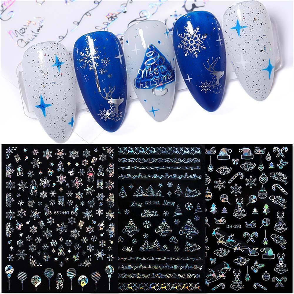 Christmas Silver Holographics Nail Art Stickers Manicure Decor Self Adhesive Transfer Decals 188
Christmas Silver Holographics Nail Art Stickers Manicure Decor Self Adhesive Transfer Decals 188