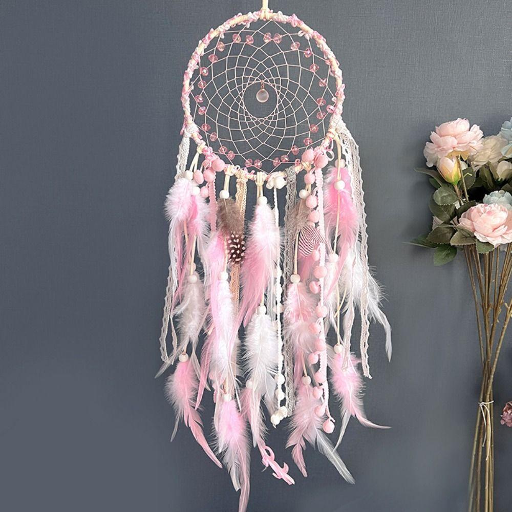 Pink Wind Chime Creative Home Decoration Lightweight Dream Catcher Living Room Without lights 
Pink Wind Chime Creative Home Decoration Lightweight Dream Catcher Living Room Without lights