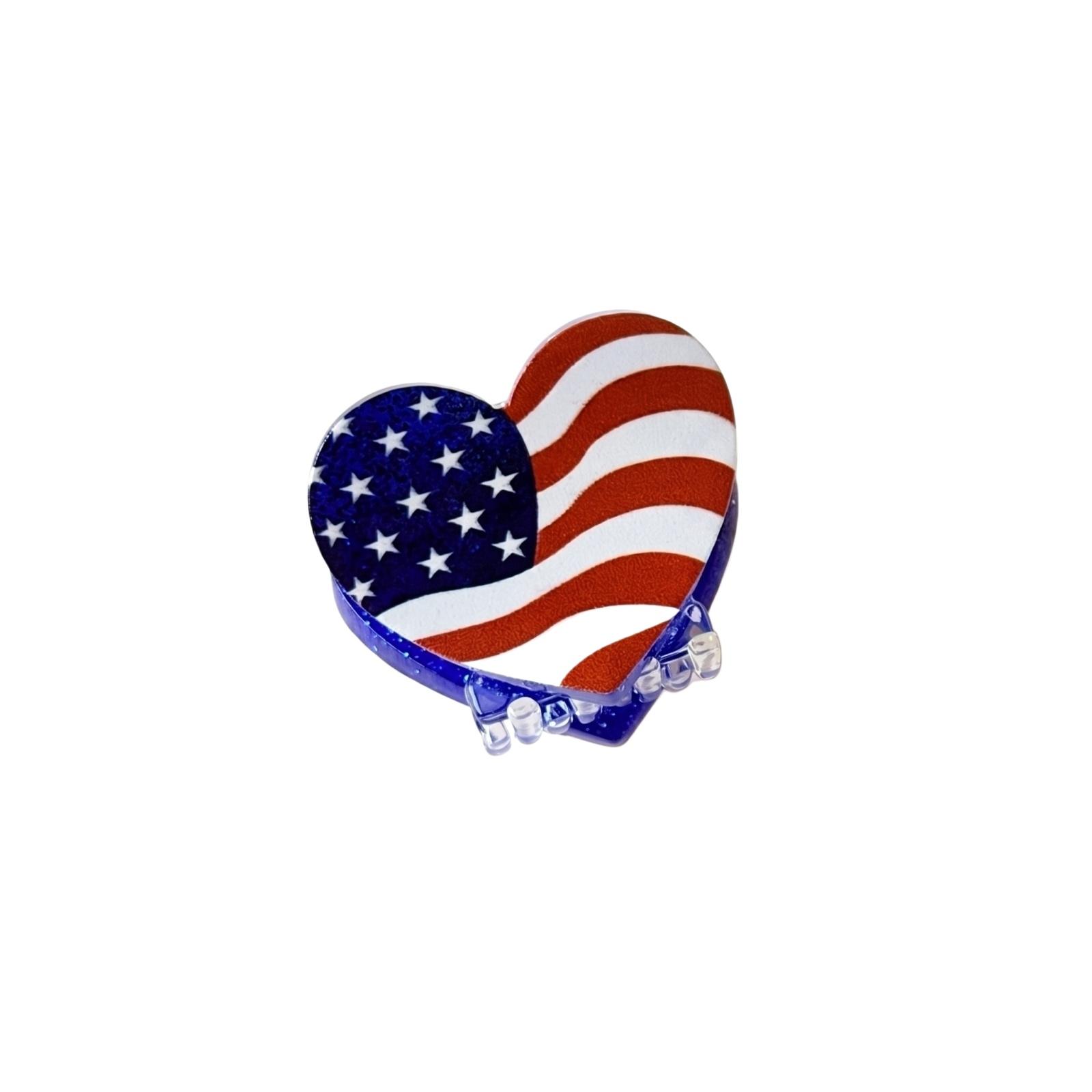 Mini Star Shaped Hair Claw Clip with Flag Print Plastic Material Secure Grip for Daily and Festive Hairstyles Accessories One Size
Mini Star Shaped Hair Claw Clip with Flag Print Plastic Material Secure Grip for Daily and Festive Hairstyles Accessories One Size