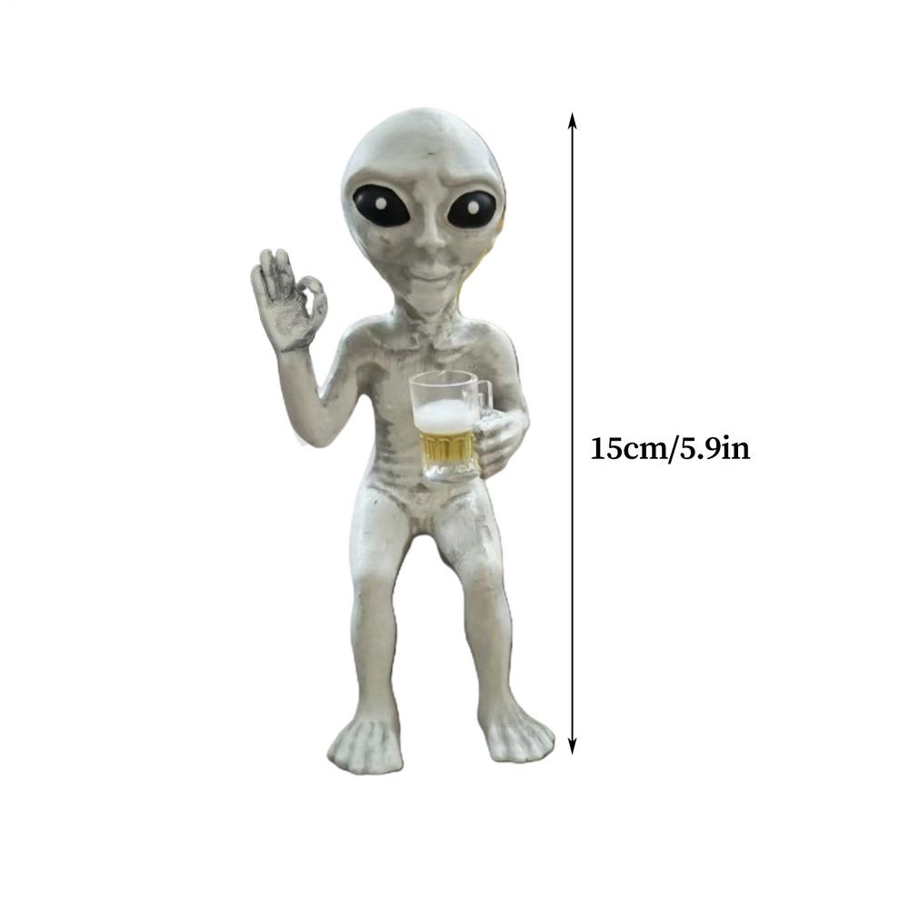 Alien Figure Small Resin Beer Drinking Alien Statue 5.91inch Wine Drinking Figure Room Decor For Study Room Bedroom Office Shelf
Alien Figure Small Resin Beer Drinking Alien Statue 5.91inch Wine Drinking Figure Room Decor For Study Room Bedroom Office Shelf