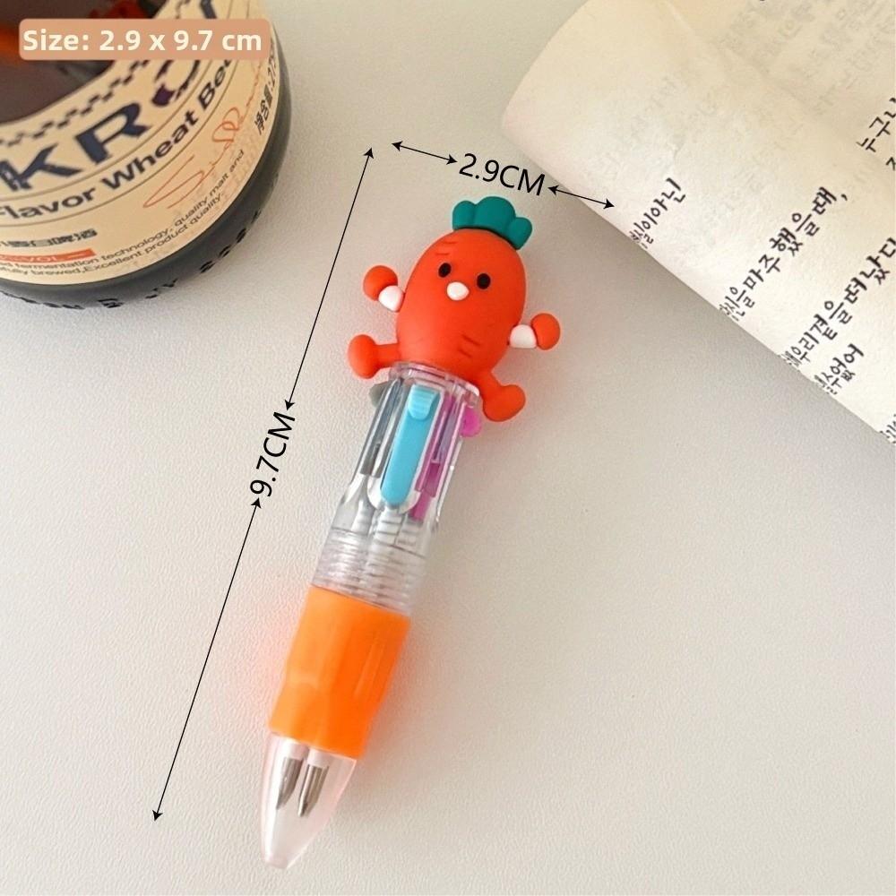 Creative Office Four-Color Ballpoint Pen School Stationery Multi-Color Click Pen Daily Use Cartoon Vegetable Push Pen
Creative Office Four-Color Ballpoint Pen School Stationery Multi-Color Click Pen Daily Use Cartoon Vegetable Push Pen
