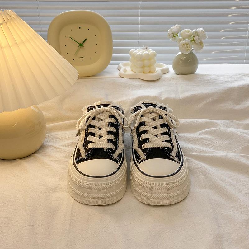 Thick-soled bag head half slippers women s outer wear 2025 summer new versatile muffin little white cool slippers heightening canvas shoes 35 чёрный
Thick-soled bag head half slippers women s outer wear 2025 summer new versatile muffin little white cool slippers heightening canvas shoes 35 чёрный