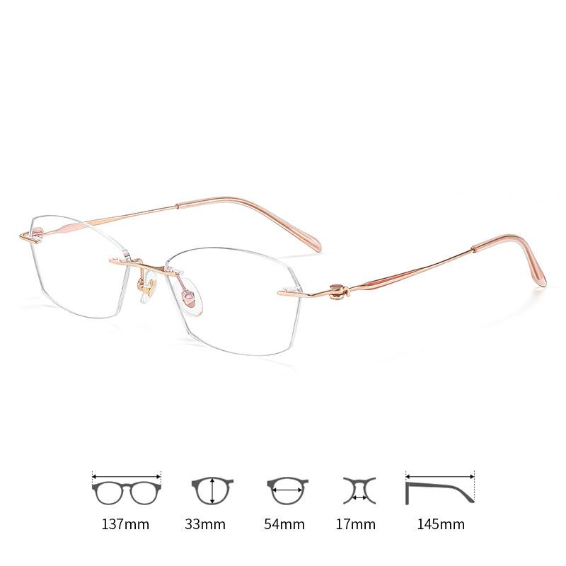 Professional Pure Titanium Ultralight Women s Rimless Business Glasses Frame Prescription Eyewear for Myopia & Executive Work
Professional Pure Titanium Ultralight Women s Rimless Business Glasses Frame Prescription Eyewear for Myopia & Executive Work