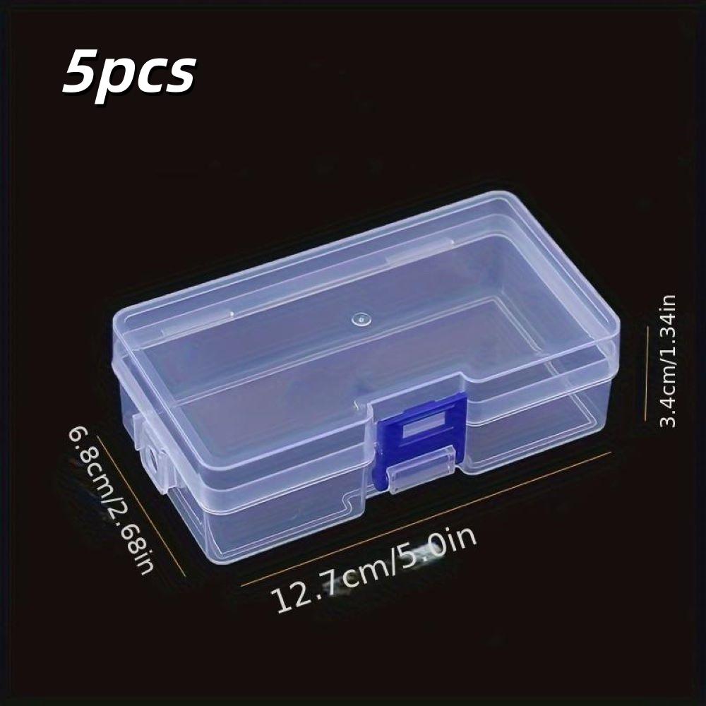 5 Clear Plastic Storage Boxes with Snap-Close Closures - Perfect for organizing jewelry, small items, tools, decorations, sticke
5 Clear Plastic Storage Boxes with Snap-Close Closures - Perfect for organizing jewelry, small items, tools, decorations, sticke
