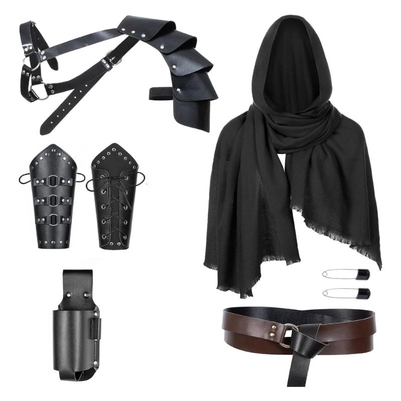 Комплект аксессуаров для косплея в стиле Ренессанса с поясом из искусственной кожи, наплечниками, кронштейнами, шалью и рыцарскими атрибутами
Комплект аксессуаров для косплея в стиле Ренессанса с поясом из искусственной кожи, наплечниками, кронштейнами, шалью и рыцарскими атрибутами
