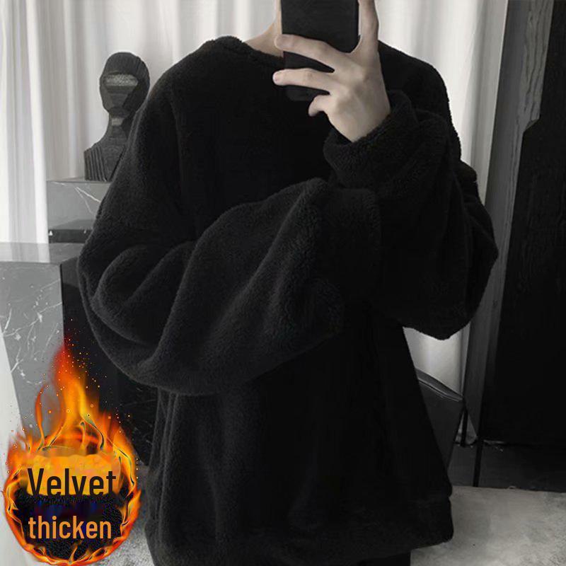 Мужской зимний свитер из овечьей шерсти в гонконгском стиле – толстый, бархатный, свободный крой, повседневный круглый вырез, модный для пар XXL
Мужской зимний свитер из овечьей шерсти в гонконгском стиле – толстый, бархатный, свободный крой, повседневный круглый вырез, модный для пар XXL