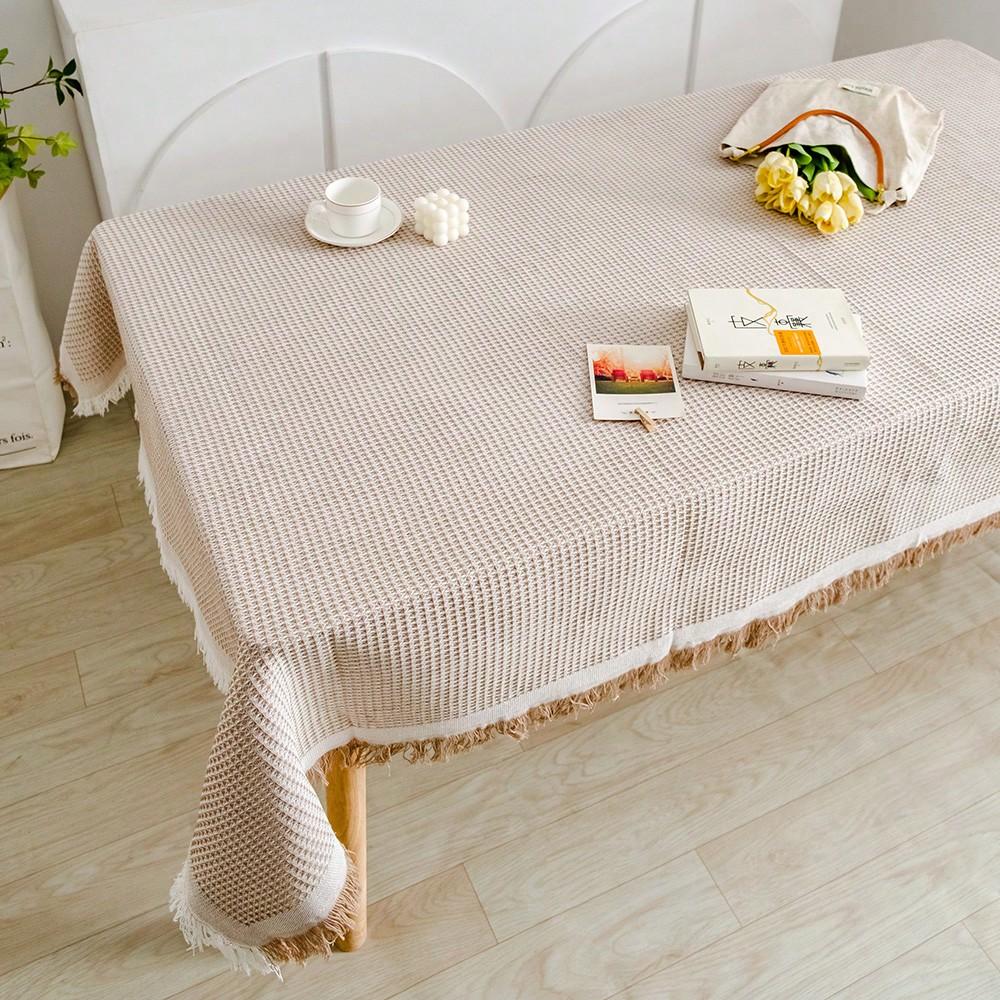 1PC Cotton Blend Waffle Square Tablecloth with Tassels Country Cottage Style for Kitchen Dining Picnic Wedding 90*90cm хакі
1PC Cotton Blend Waffle Square Tablecloth with Tassels Country Cottage Style for Kitchen Dining Picnic Wedding 90*90cm хакі