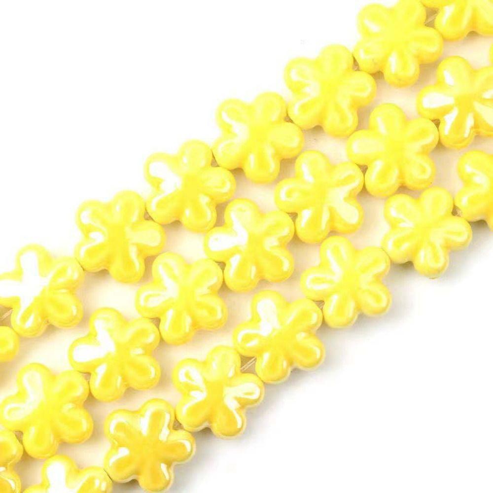 10pcs Handmade Craft Five-petaled Flower Bead Ceramic Fashion Ceramic Spacer Loose Beads Fresh Color Necklace Earrings жёлтый
10pcs Handmade Craft Five-petaled Flower Bead Ceramic Fashion Ceramic Spacer Loose Beads Fresh Color Necklace Earrings жёлтый