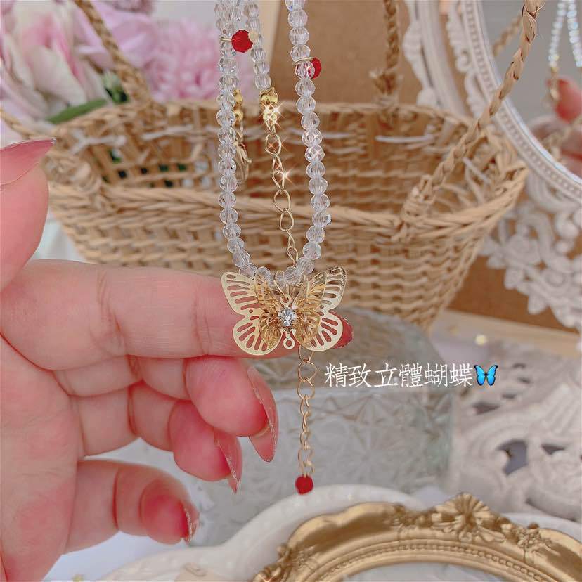 Crystal Beaded Three-Dimensional Pendant Butterfly Wings Collarbone Necklace Simple Temperament Short Niche Choker Collar K9
Crystal Beaded Three-Dimensional Pendant Butterfly Wings Collarbone Necklace Simple Temperament Short Niche Choker Collar K9