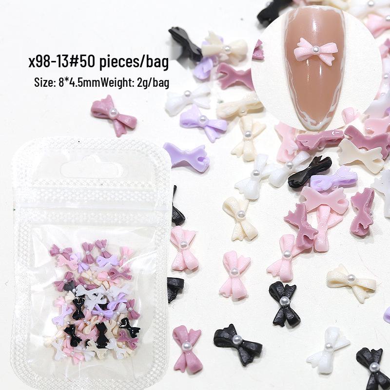 Pearl Bow Nail Art Accessories: Cute Rhinestone Bowknot Decorations for Nails.
Pearl Bow Nail Art Accessories: Cute Rhinestone Bowknot Decorations for Nails.