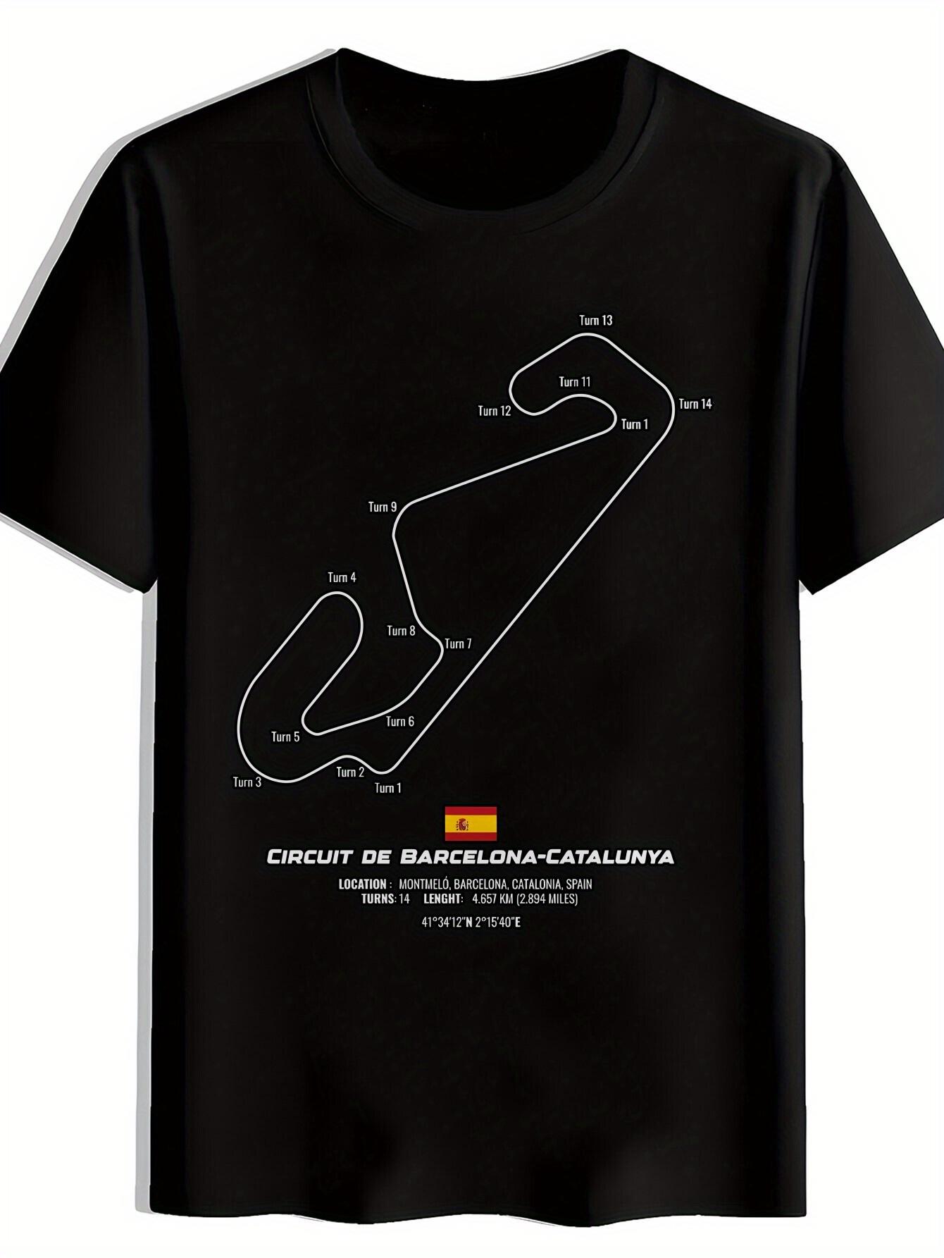 Мужская черная футболка с графическим принтом Circuit de Barcelona-Catalunya - Повседневная с круглым вырезом S
Мужская черная футболка с графическим принтом Circuit de Barcelona-Catalunya - Повседневная с круглым вырезом S