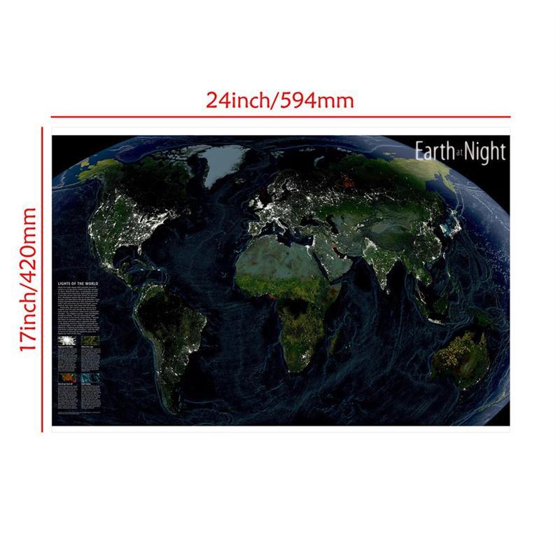 Декоративная подвесная картина Карта мира Земли ночью Карта для дома/офиса/гостиной Настенный декор Поделки Живопись A2-59*42cm
Декоративная подвесная картина Карта мира Земли ночью Карта для дома/офиса/гостиной Настенный декор Поделки Живопись A2-59*42cm
