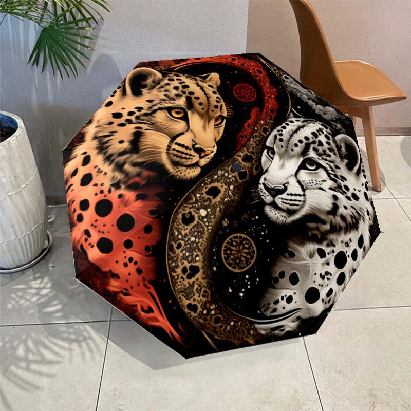 Snow Leopard Black Panther Folding Umbrella Auto-Open Design 8 Iron Ribs Plastic Handle Foldable Sunshade Perfect Christmas Gift
Snow Leopard Black Panther Folding Umbrella Auto-Open Design 8 Iron Ribs Plastic Handle Foldable Sunshade Perfect Christmas Gift