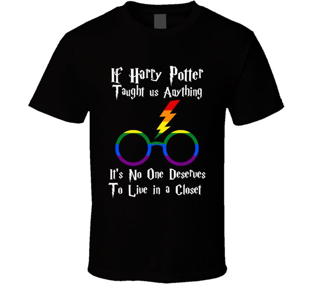 No One Should Live In A Closet Harry Potter Gay Glassess Lightning Pride Colors Unisex T-Shirt S
No One Should Live In A Closet Harry Potter Gay Glassess Lightning Pride Colors Unisex T-Shirt S
