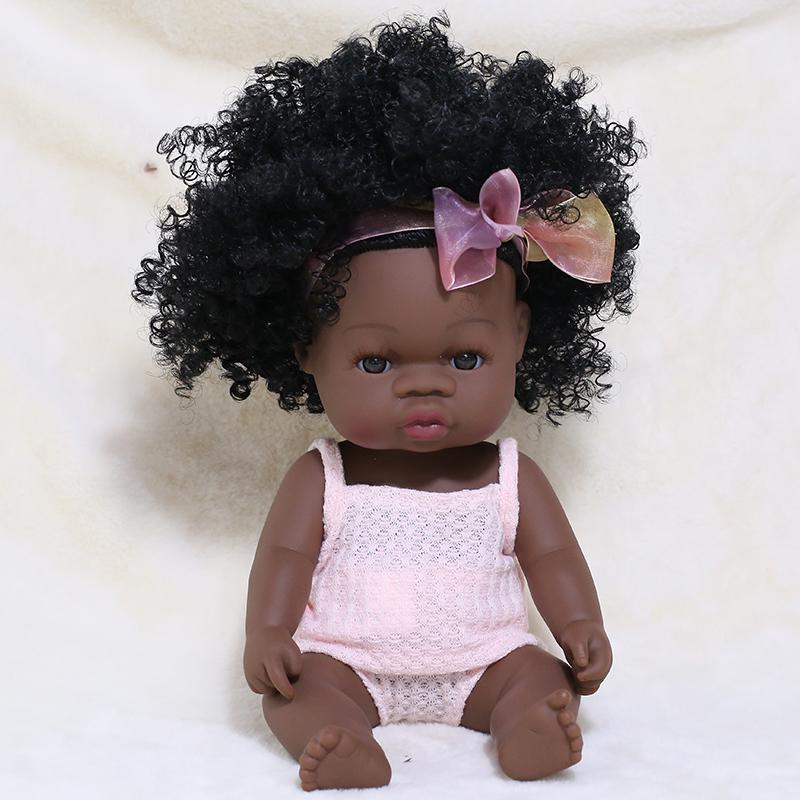 33CM Black Baby Dolls Summer Dress African Reborn Doll Silicone Waterproof Bath Play Baby Gentle Doll Toy Girl Boys Children Gift boy body
33CM Black Baby Dolls Summer Dress African Reborn Doll Silicone Waterproof Bath Play Baby Gentle Doll Toy Girl Boys Children Gift boy body