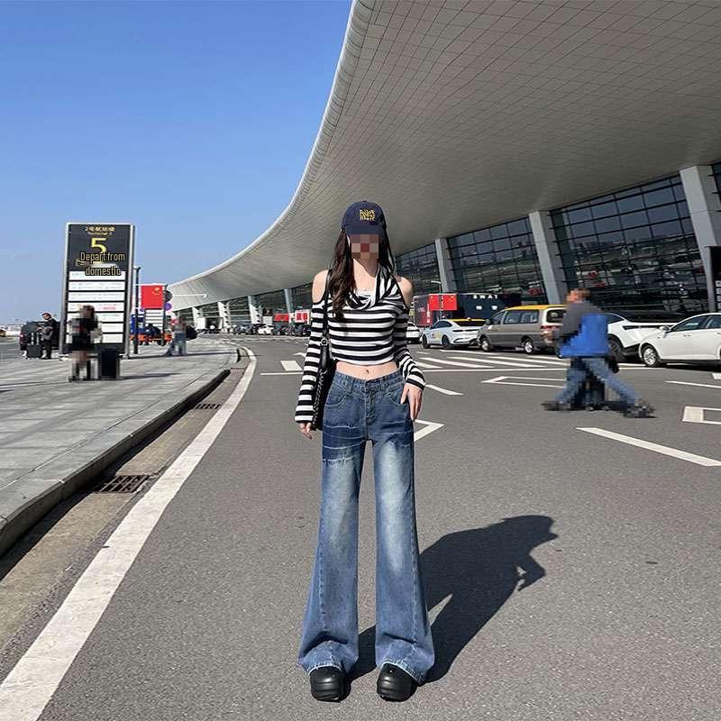American Retro High Waist Wide Leg Jeans for Women - Plus Size, Slimming Straight Leg Pants for Autumn/Winter M синій
American Retro High Waist Wide Leg Jeans for Women - Plus Size, Slimming Straight Leg Pants for Autumn/Winter M синій