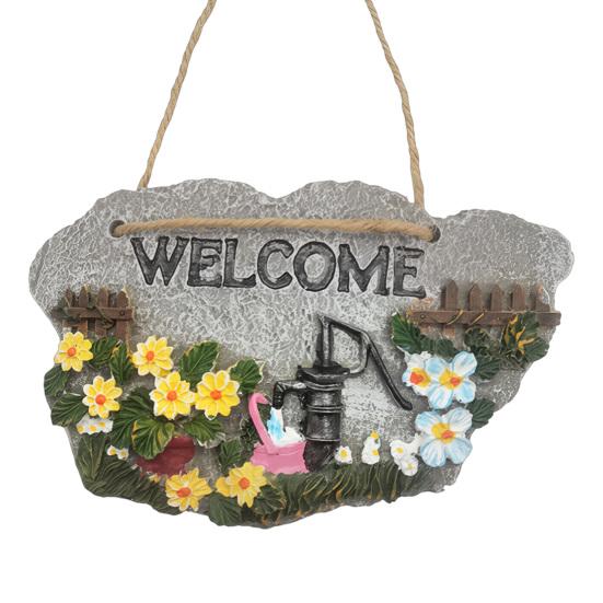Resin Garden Welcome Sign with Flowers Birds Decorative Outdoor Garden Stone Plaque with Hemp Rope for Rustic Yard Lawn Patio Home Decor B
Resin Garden Welcome Sign with Flowers Birds Decorative Outdoor Garden Stone Plaque with Hemp Rope for Rustic Yard Lawn Patio Home Decor B