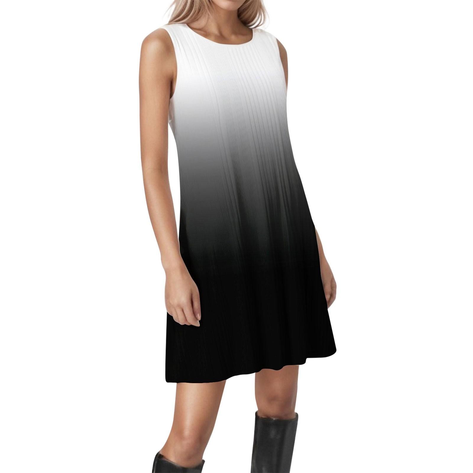 Женские повседневные платья без рукавов с градиентным круглым вырезом XL белый
Женские повседневные платья без рукавов с градиентным круглым вырезом XL белый