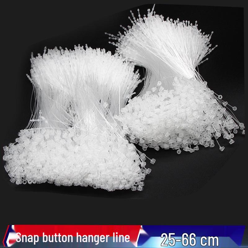Snap-Fastener Clothing Tag String with Needle Threader 25cm Transparent, 1000 pcs
Snap-Fastener Clothing Tag String with Needle Threader 25cm Transparent, 1000 pcs