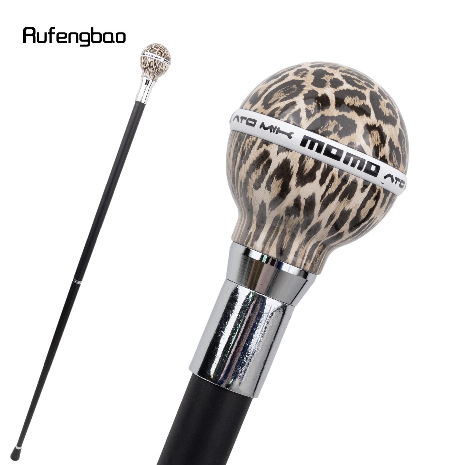 Leopard Print Leather Ball Silver Walking Cane Fashion Decorative Walking Stick Gentleman Elegant Cosplay Cane Crosier 92cm
Leopard Print Leather Ball Silver Walking Cane Fashion Decorative Walking Stick Gentleman Elegant Cosplay Cane Crosier 92cm
