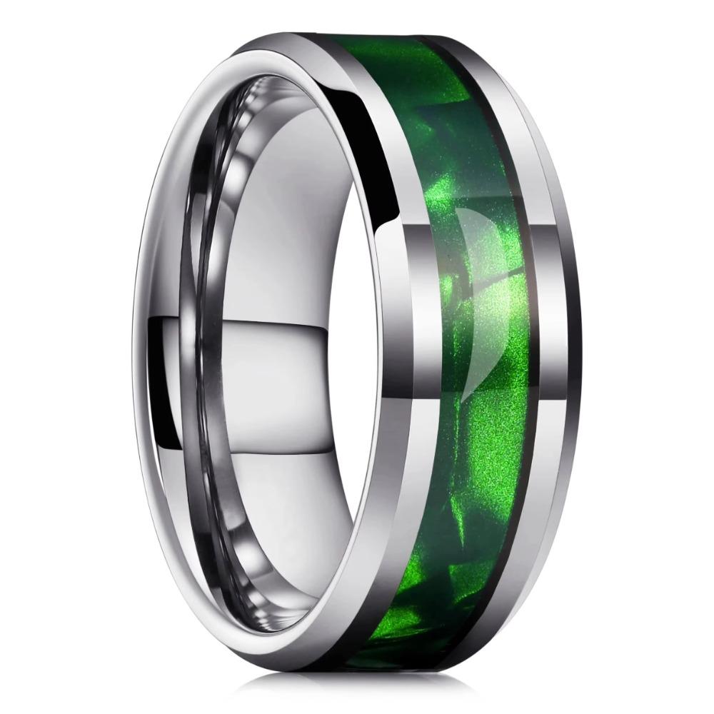 High Polished Inlay Green Shell Men Promise Rings Fashion 8mm Titanium Stainless Steel Rings for Men Women Wedding Party Jewelry 13 срібний
High Polished Inlay Green Shell Men Promise Rings Fashion 8mm Titanium Stainless Steel Rings for Men Women Wedding Party Jewelry 13 срібний