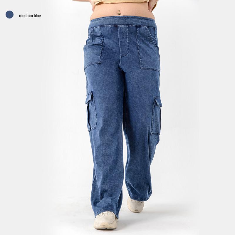 Women s High-Waisted Plus-Size Wide-Leg Denim Pants with Multi-Pockets Extra Large средний синий
Women s High-Waisted Plus-Size Wide-Leg Denim Pants with Multi-Pockets Extra Large средний синий