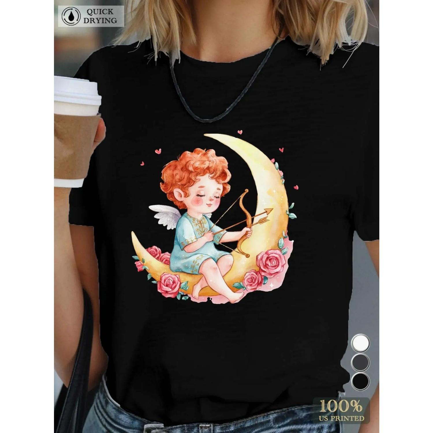 Women s Cupid Boy Watercolor Graphic Tee - Soft, Short Sleeve, Crew Neck, Casual Fit T-Shirt Tee For Adult, Men, Women, Teen, Te S чёрный
Women s Cupid Boy Watercolor Graphic Tee - Soft, Short Sleeve, Crew Neck, Casual Fit T-Shirt Tee For Adult, Men, Women, Teen, Te S чёрный