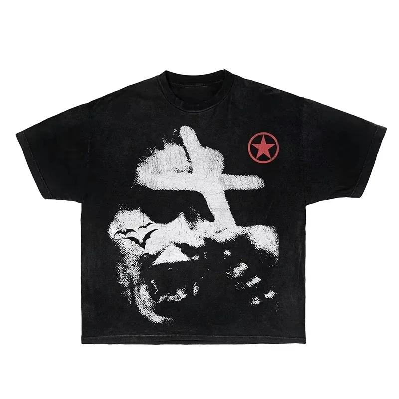 Streetwear Y2K Cotton Tshirt Harajuku Graphic Print Oversized Punk Short Sleeve Tshirt Rock Goth Retro Top Hip Hop Tee Fashion S
Streetwear Y2K Cotton Tshirt Harajuku Graphic Print Oversized Punk Short Sleeve Tshirt Rock Goth Retro Top Hip Hop Tee Fashion S