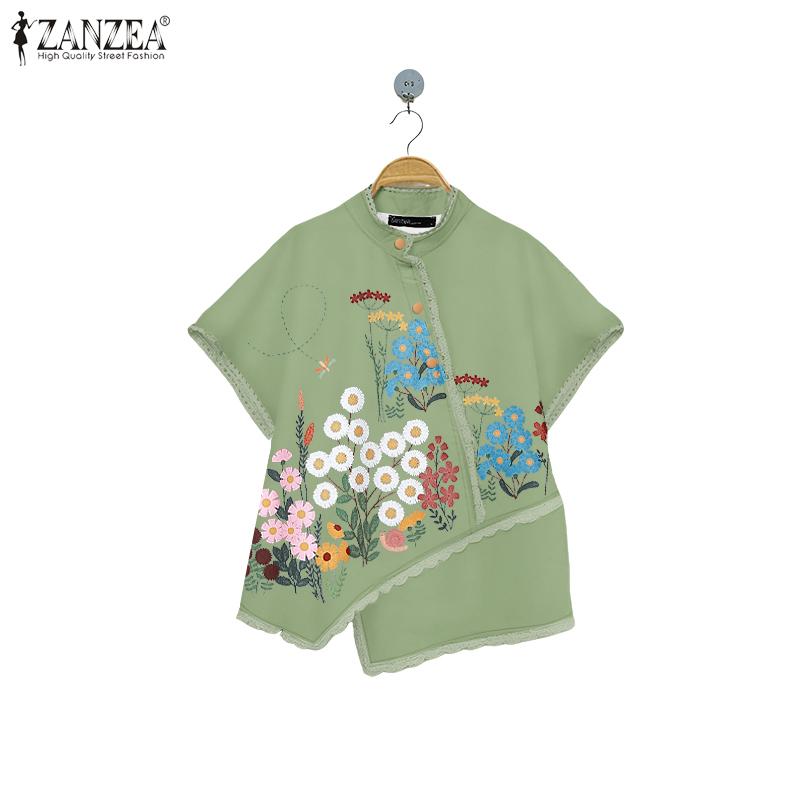 ZANZEA Women Stand Collar Summer Casual Short Sleeve Print Blouse 5XL зелений
ZANZEA Women Stand Collar Summer Casual Short Sleeve Print Blouse 5XL зелений