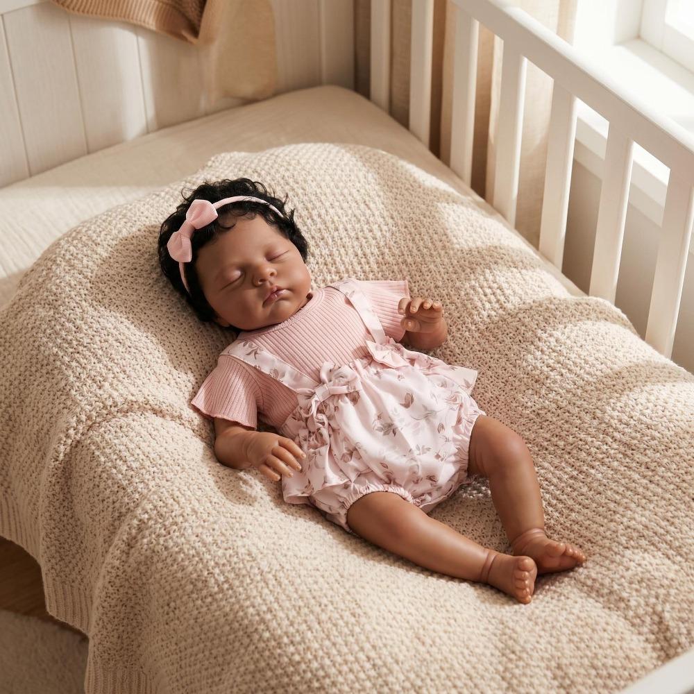 Realistic 19 Inch Closed Eyes Simulation Doll Irys Soft Cloth Body Newborn Babies Dolls Lifelike Black Dark Skin Rebirth Dolls for Kids Christmas Gift cloth body
Realistic 19 Inch Closed Eyes Simulation Doll Irys Soft Cloth Body Newborn Babies Dolls Lifelike Black Dark Skin Rebirth Dolls for Kids Christmas Gift cloth body