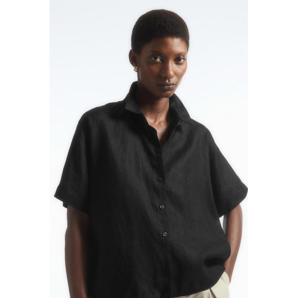 COS Japan льняная рубашка с короткими рукавами Black/32 
COS Japan льняная рубашка с короткими рукавами Black/32