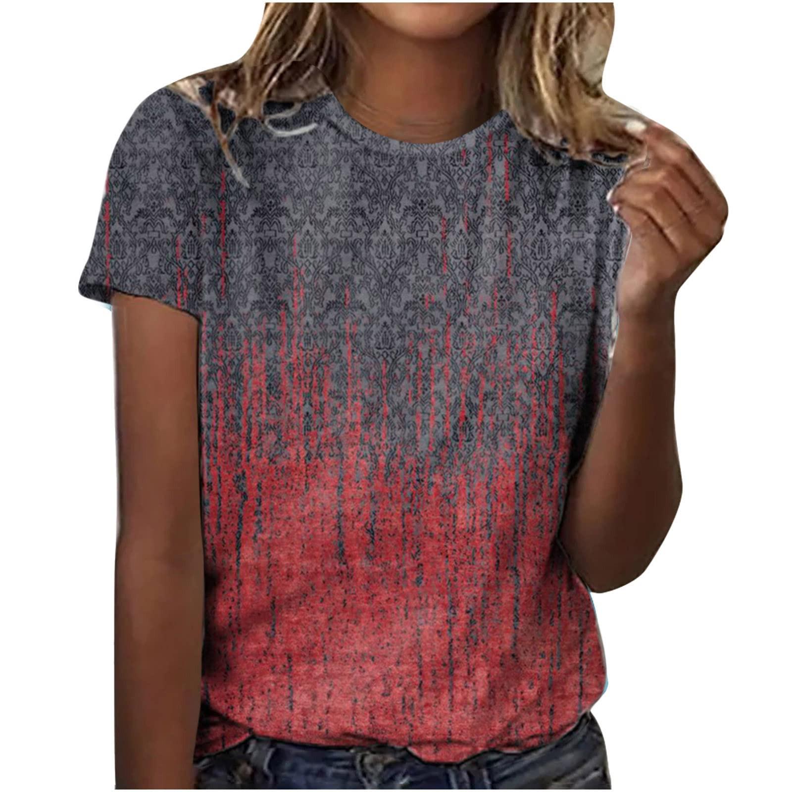 Women s Fashion Casual Short Sleeve Printed Round Neck Loose Pullover Top L чёрный
Women s Fashion Casual Short Sleeve Printed Round Neck Loose Pullover Top L чёрный