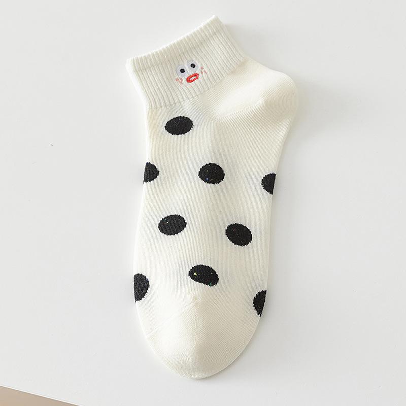 Милые, универсальные, дышащие хлопковые носки для девочек на весну и лето, которые не сползают, и простые шорты для прогулок 1 pair