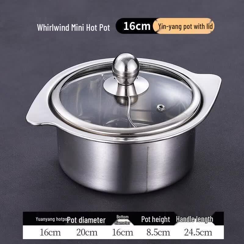 ZLIII 16cm Stainless Steel Divided Single Hot Pot
ZLIII 16cm Stainless Steel Divided Single Hot Pot