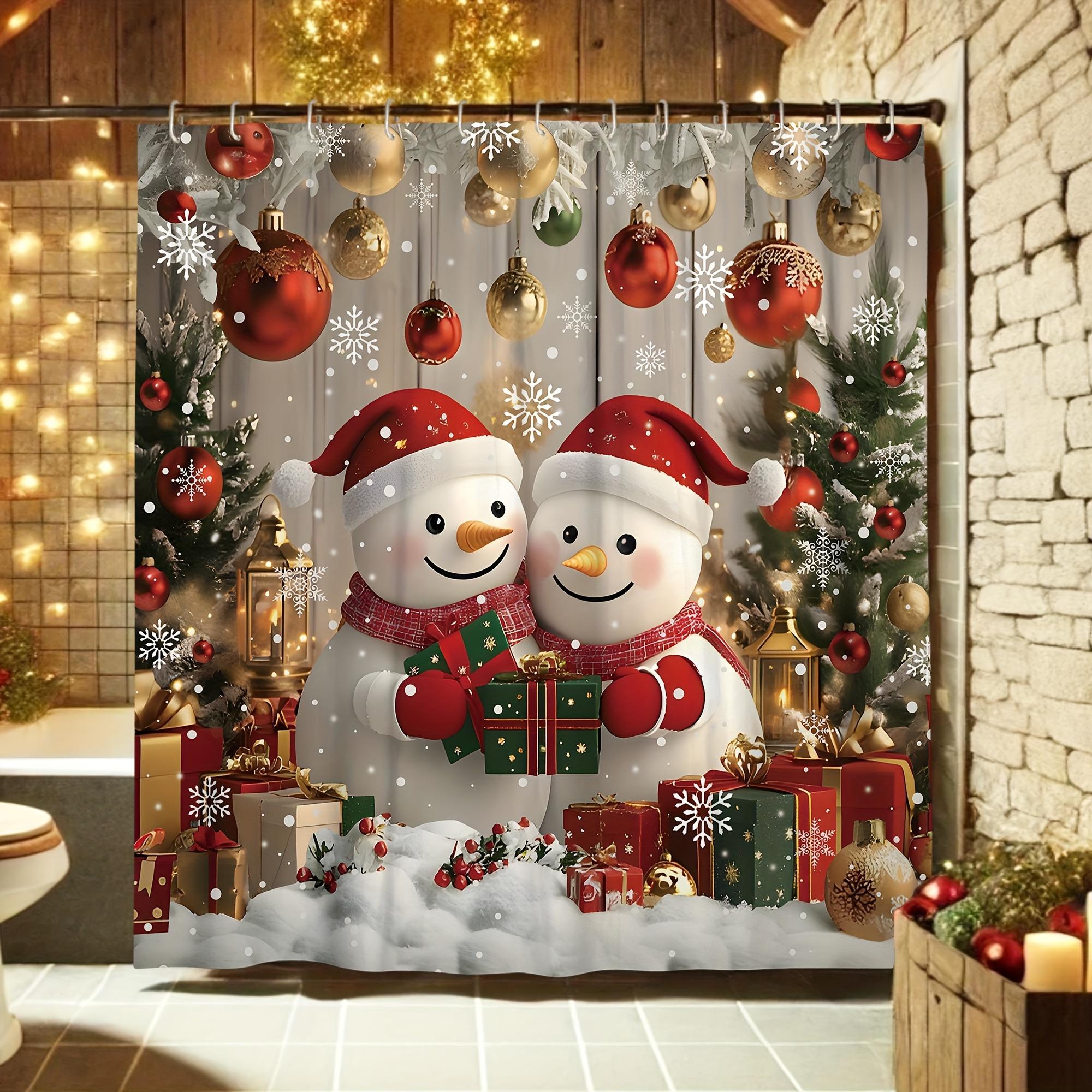Cute Snowmen Shower Curtain - Christmas Tree, Gifts & Holiday Lights For Cozy Bathroom Decor W60H190(CM)-1 Pcs
Cute Snowmen Shower Curtain - Christmas Tree, Gifts & Holiday Lights For Cozy Bathroom Decor W60H190(CM)-1 Pcs