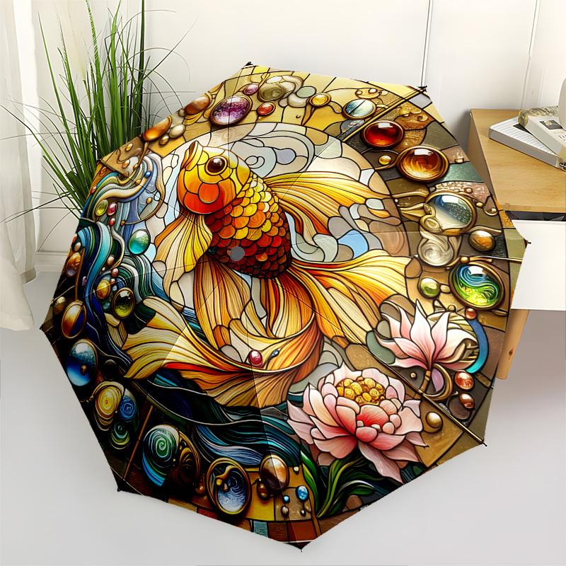 Color Retro FishThemed Automatic Opening and Closing umbrella 8 Ribs, Suitable for Leisure and Going Out, Outdoor Accessory, Gothic Style,
Color Retro FishThemed Automatic Opening and Closing umbrella 8 Ribs, Suitable for Leisure and Going Out, Outdoor Accessory, Gothic Style,