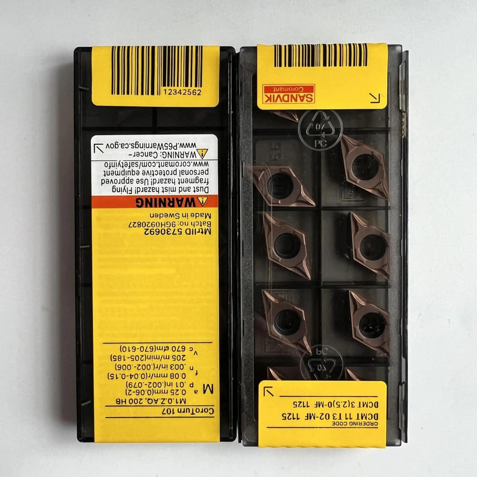 Original Sandvik / DCMT11T302-MF 1125 / CNC lathe carbide blade 10 PCS
Original Sandvik / DCMT11T302-MF 1125 / CNC lathe carbide blade 10 PCS