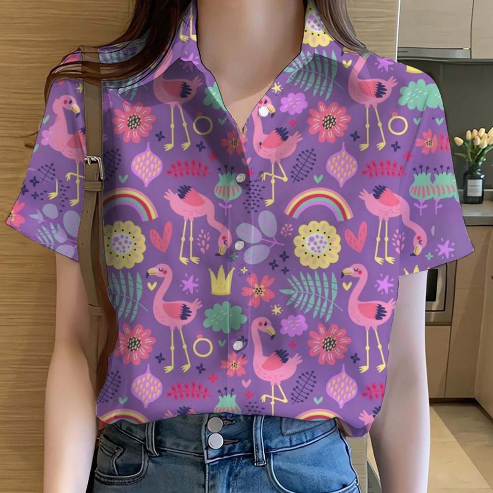 Womens Shirts Animal Cartoon flamingo 3D Printed Casual Hawaiian Short Sleeve Button Beach Shirt Summer y2k Women s Clothes 5XL
Womens Shirts Animal Cartoon flamingo 3D Printed Casual Hawaiian Short Sleeve Button Beach Shirt Summer y2k Women s Clothes 5XL