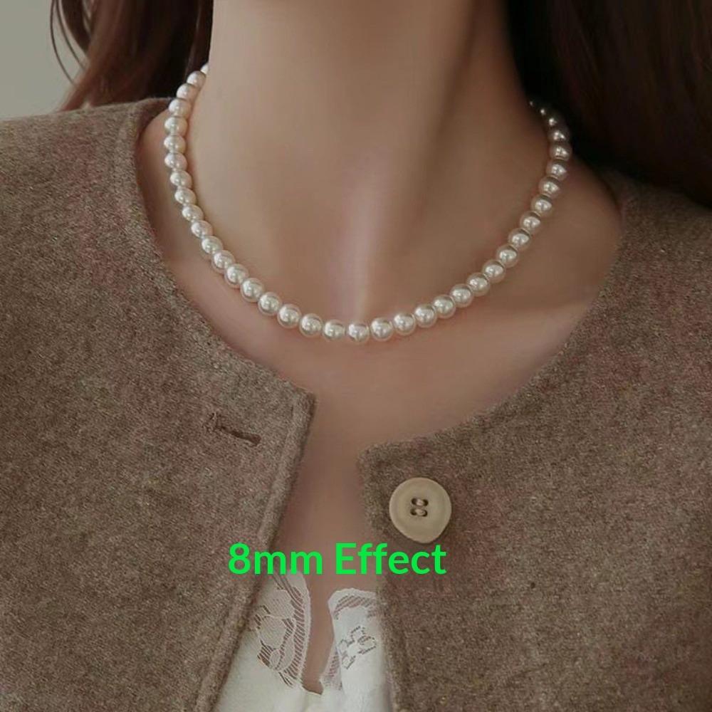 Pearl Necklace Sapphire Buckle Strong Light Bead White Necklace
Pearl Necklace Sapphire Buckle Strong Light Bead White Necklace