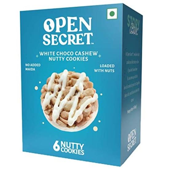 Open Secret White Choco Cashew Story Box | Family Snacks Biscuit | No Added Maida 6 Cookies, 75g
Open Secret White Choco Cashew Story Box | Family Snacks Biscuit | No Added Maida 6 Cookies, 75g