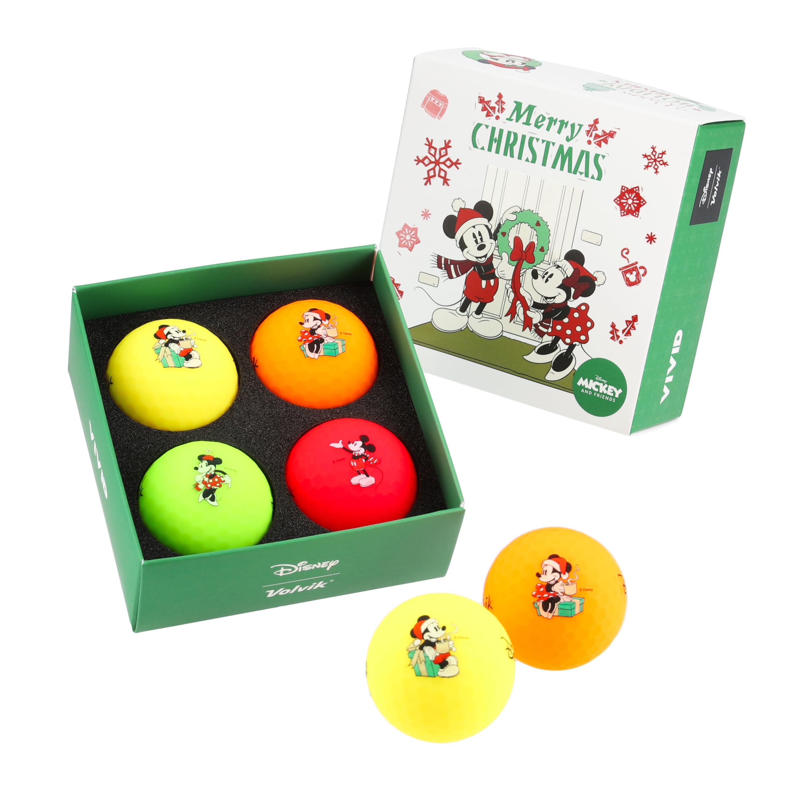Мяч для гольфа Volvik Mickey Minnie Christmas Pack Red 2023 Model 4 Pieces Original Product Yellow, Orange, Green,
Мяч для гольфа Volvik Mickey Minnie Christmas Pack Red 2023 Model 4 Pieces Original Product Yellow, Orange, Green,