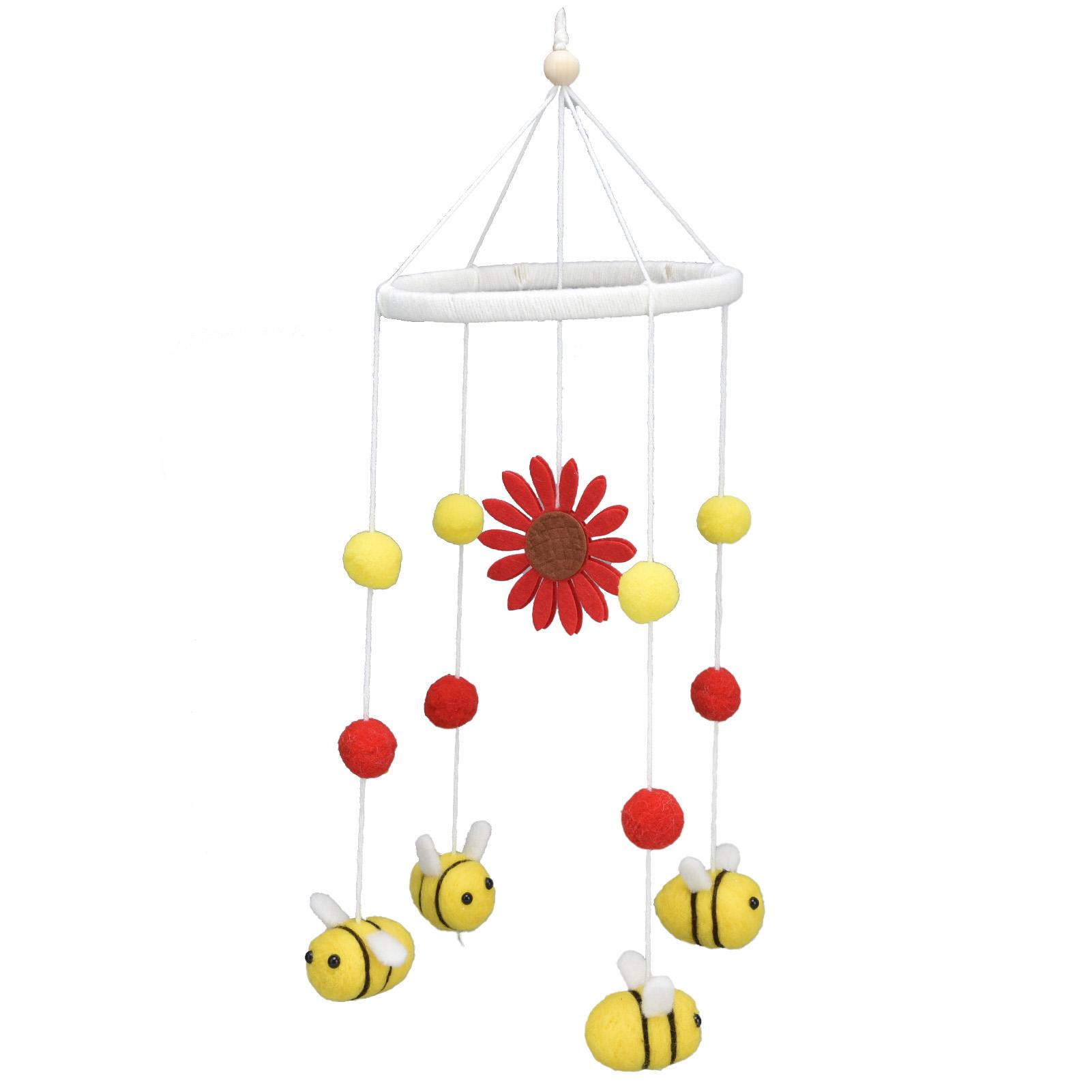 Baby Nursery Mobile Crib Hanging Mobile Decor with Honey Bee Sunflower Pendant for Infanette Cradle
Baby Nursery Mobile Crib Hanging Mobile Decor with Honey Bee Sunflower Pendant for Infanette Cradle