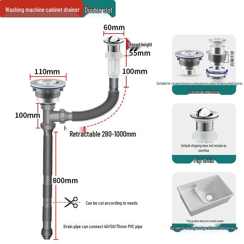 Laundry Cabinet Sink Drain Kit
Laundry Cabinet Sink Drain Kit