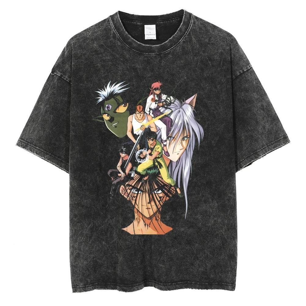 Classic Anime YuYu Hakusho Graphic Print Tshirt Harajuku Vintage Washed Streetwear Cotton Summer Tees Men Women Oversized Tops S
Classic Anime YuYu Hakusho Graphic Print Tshirt Harajuku Vintage Washed Streetwear Cotton Summer Tees Men Women Oversized Tops S