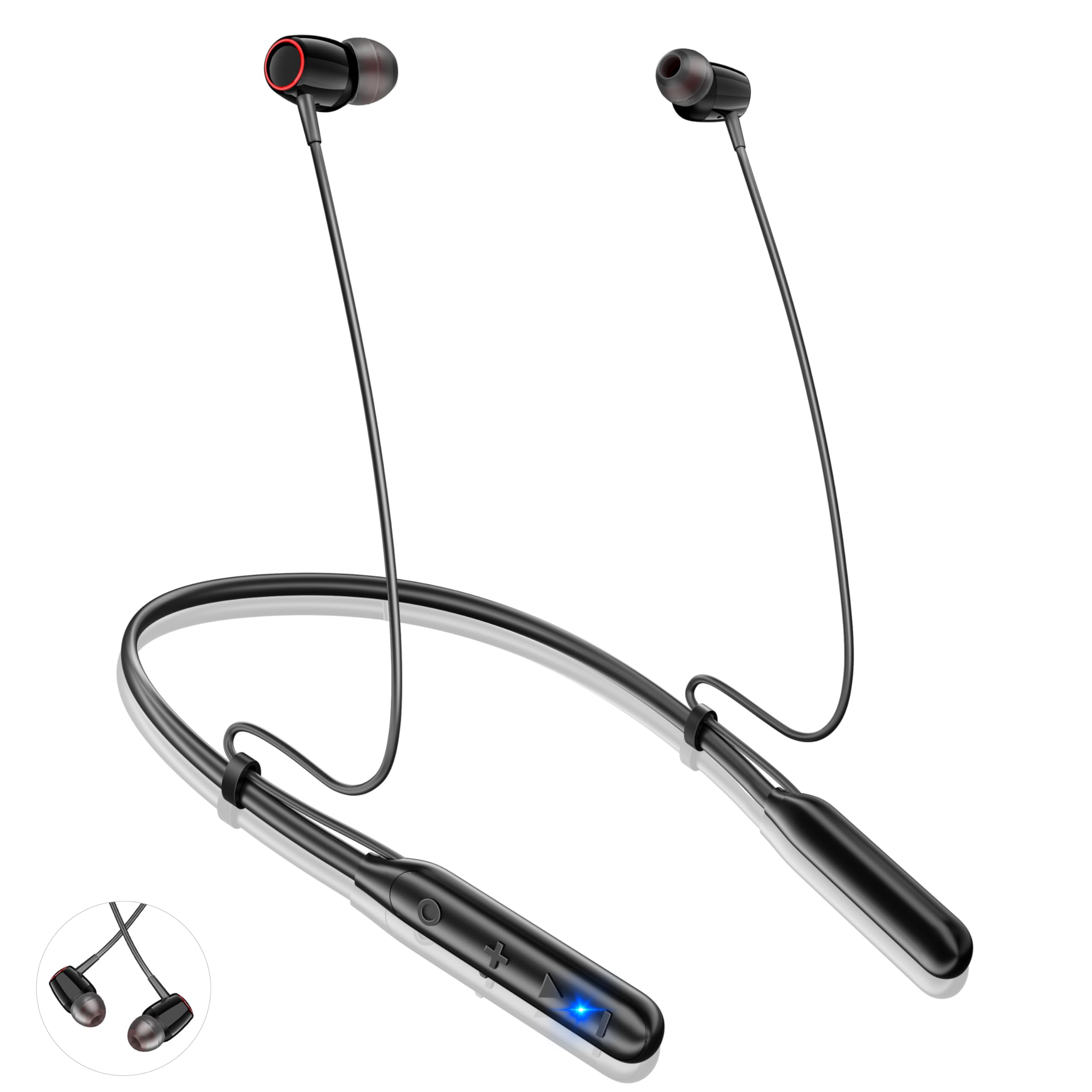 Bluetooth Earphones Adjustable 40 Hours Continuous Wireless Earphones Neckband with Raised Noise Fast Magnetic Volume Siri for Technical Standards
Bluetooth Earphones Adjustable 40 Hours Continuous Wireless Earphones Neckband with Raised Noise Fast Magnetic Volume Siri for Technical Standards