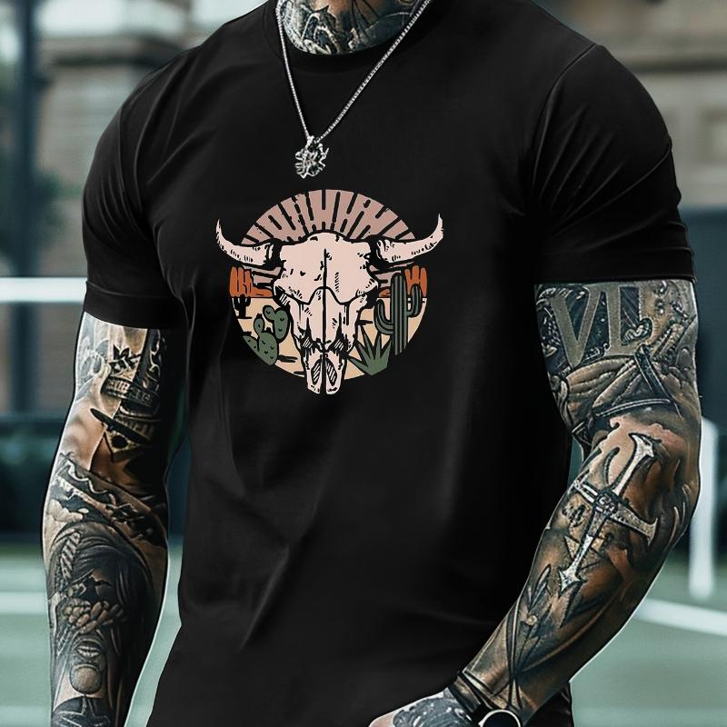 Desert Bull Skull Graphic Print T-Shirt Breathable Cool, Comfortable Wear,Daily Casua XXL білий
Desert Bull Skull Graphic Print T-Shirt Breathable Cool, Comfortable Wear,Daily Casua XXL білий