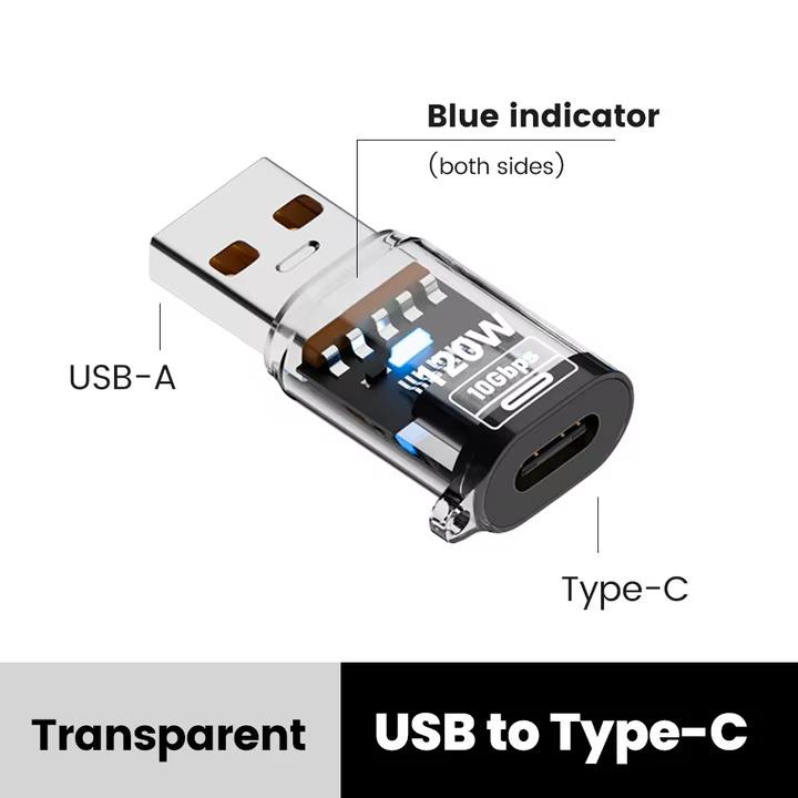 120W Type C to USB A OTG adapter, USB3.2 to Type C female adapter, suitable for iPhone 15, 16, Macbook, iPad, supports fast char
120W Type C to USB A OTG adapter, USB3.2 to Type C female adapter, suitable for iPhone 15, 16, Macbook, iPad, supports fast char